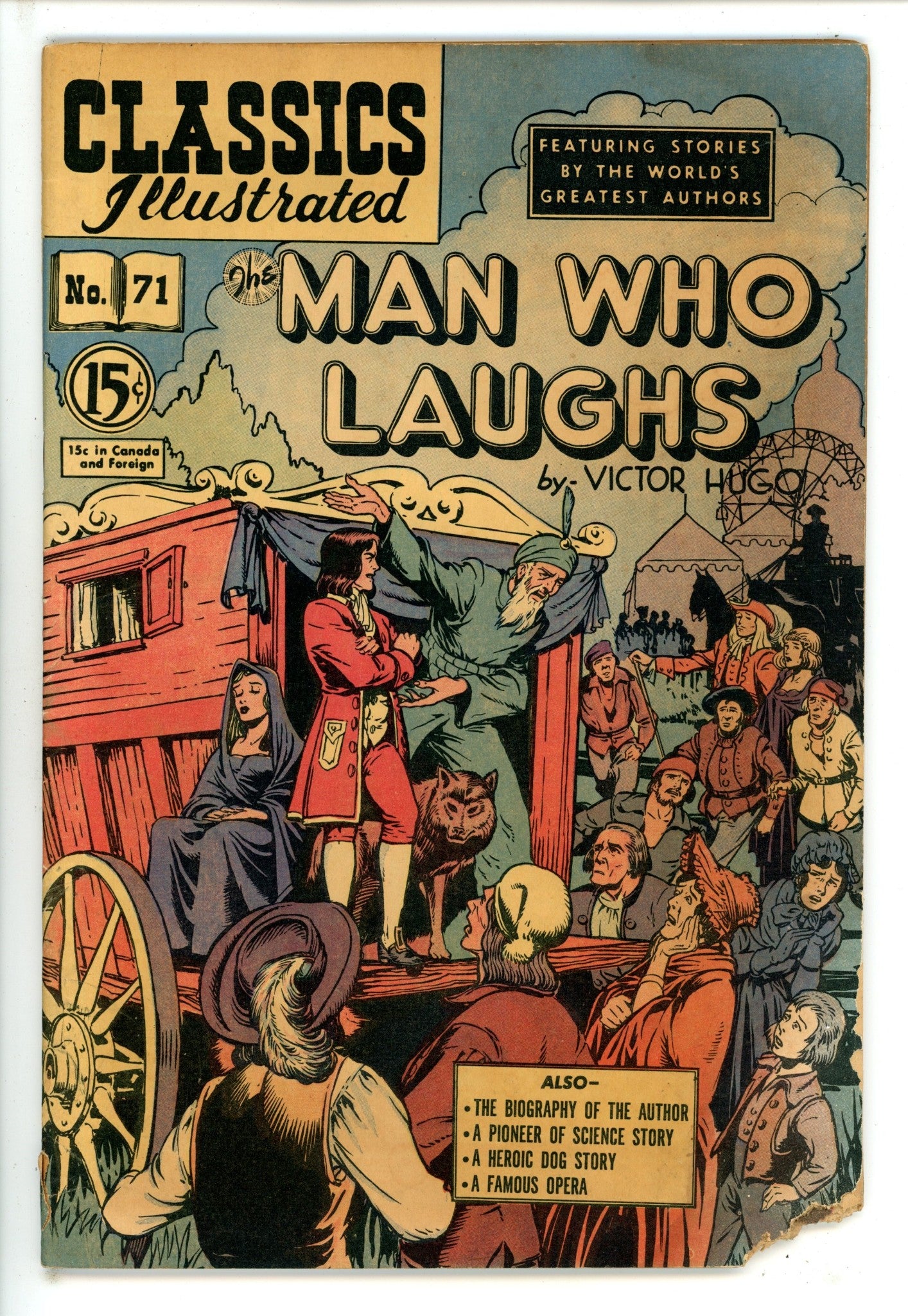 Classics Illustrated: The Man Who Laughs 71 Canadian Hrn 75 PR (1950)