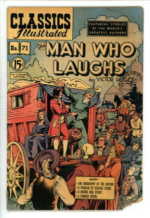 Classics Illustrated: The Man Who Laughs 71 Canadian Hrn 75 PR (1950)