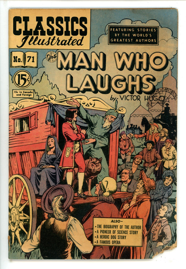 Classics Illustrated: The Man Who Laughs 71 Canadian Hrn 75 PR (1950)