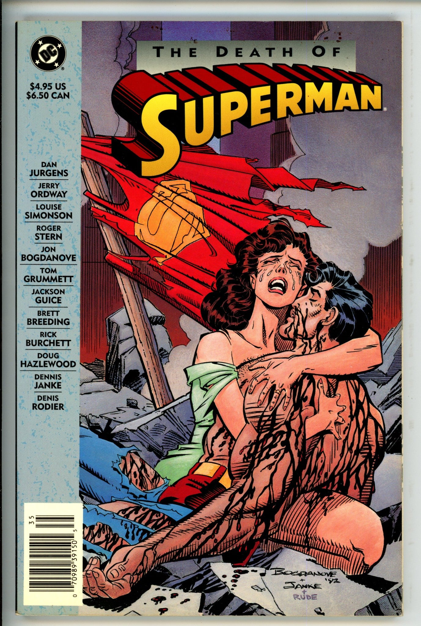Superman The Death Of Superman 1st Print Newsstand TPB
