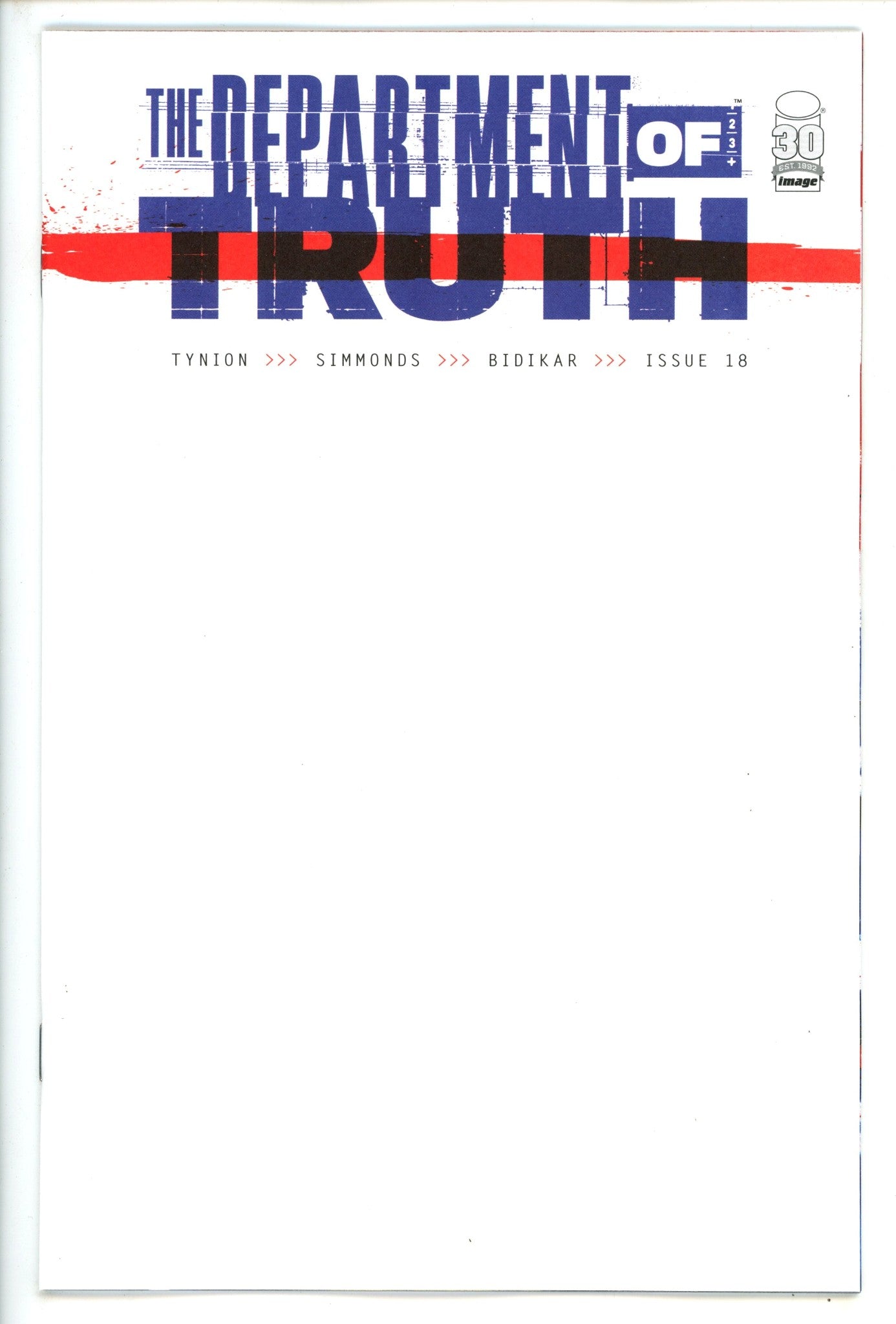 Department of Truth 18 Blank Variant (2022)