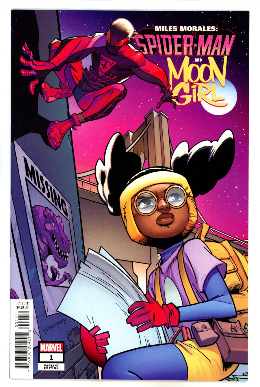 Miles Morales Spider-Man and Moon Girl 1 Randolph Variant NM-