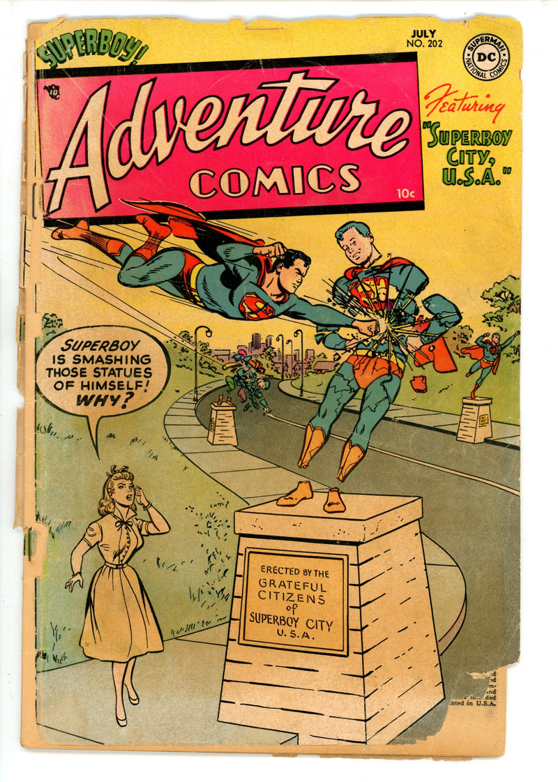 Adventure Comics Vol 1 202 Cover Detached