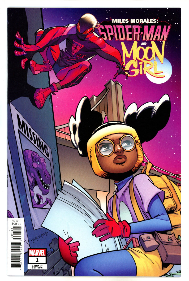 Miles Morales Spider-Man and Moon Girl 1 Randolph Variant NM