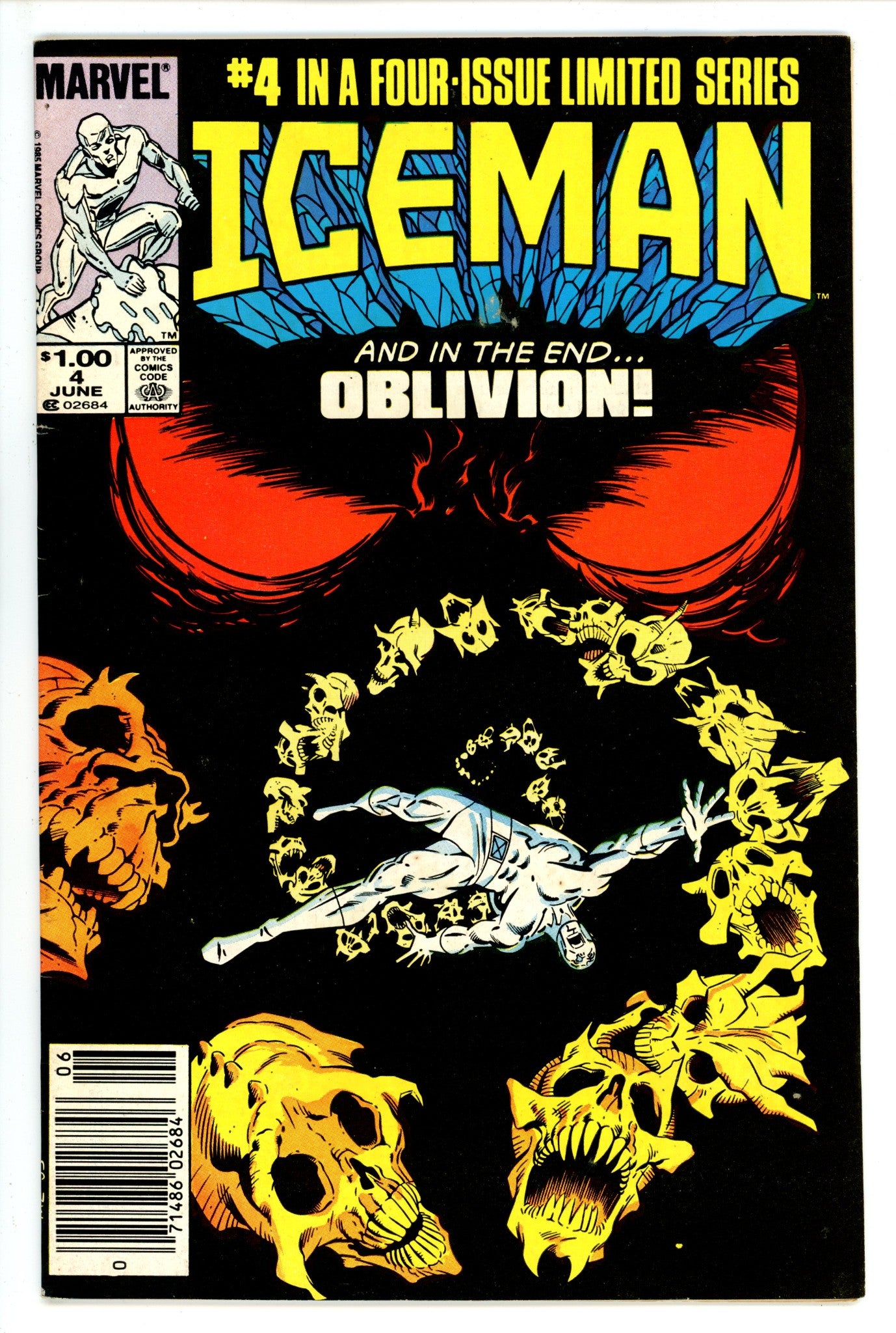 Iceman Vol 1 4 Canadian Price Variant FN+ (1985)