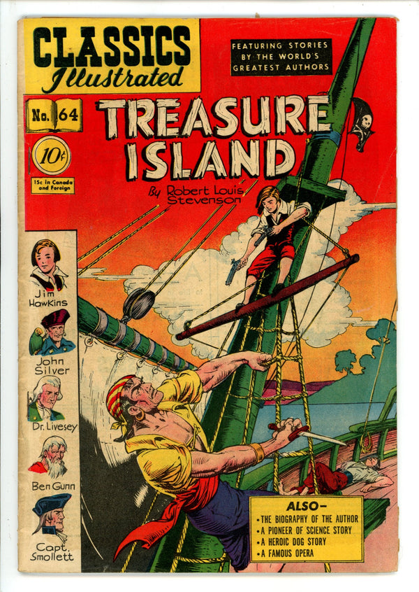 Classics Illustrated Treasure Island 64 HRN 62 VG-