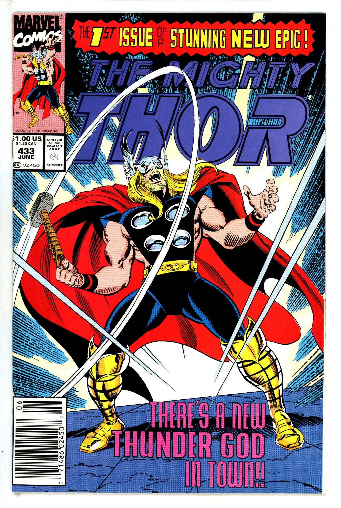 Thor Vol 1 433 Newsstand (1991)