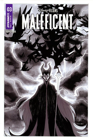 Disney Villains Maleficent 3 Durso B&W Incentive Variant (2023)