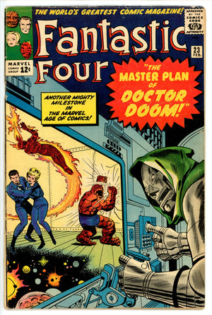 Fantastic Four Vol 1 23 Cover Detached Top Staple VG/FN