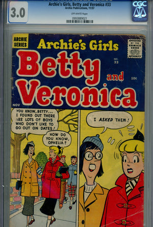 Archie's Girls Betty and Veronica 33 CGC 3.0 (1957)