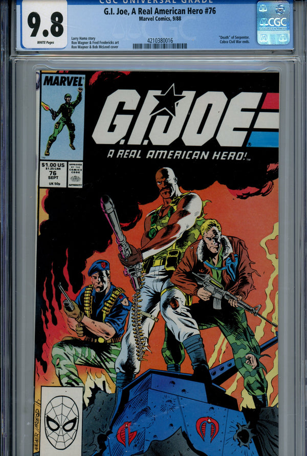 G.I. Joe, A Real American Hero 76 CGC 9.8 (1988)