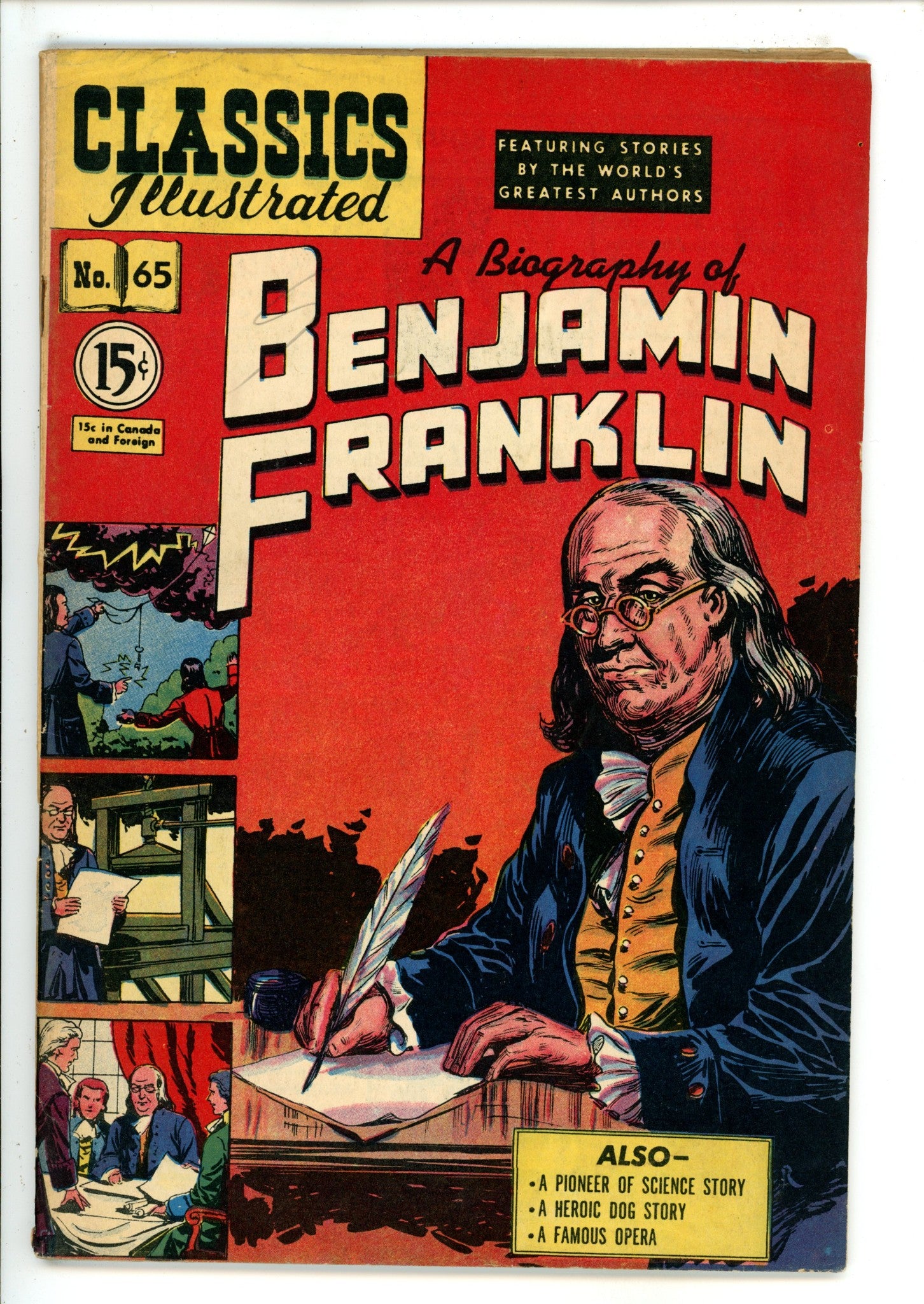 Classics Illustrated Benjamin Franklin 65 HRN 67 Canadian FN-