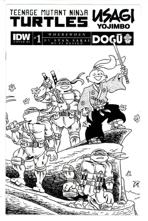 Teenage Mutant Ninja Turtles / Usagi Yojimbo: Wherewhen 1 Sakai B&W Incentive Variant NM (2023)