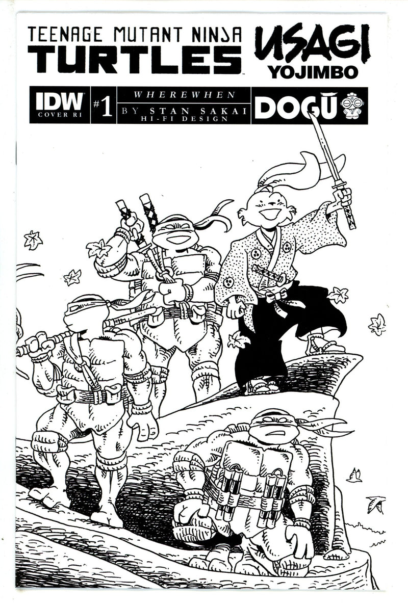 Teenage Mutant Ninja Turtles / Usagi Yojimbo: Wherewhen 1 Sakai B&W Incentive Variant NM (2023)