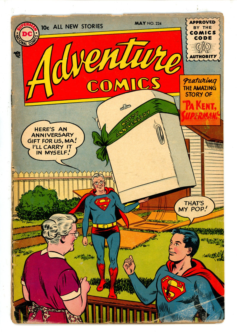 Adventure Comics Vol 1 224 Spine Completely Split