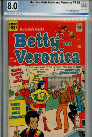 Archie's Girls Betty and Veronica 196 PGX 8.0