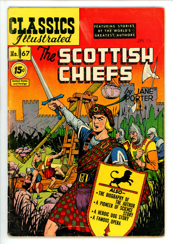 Classics Illustrated The Scottish Chiefs 67 HRN 85 VG+