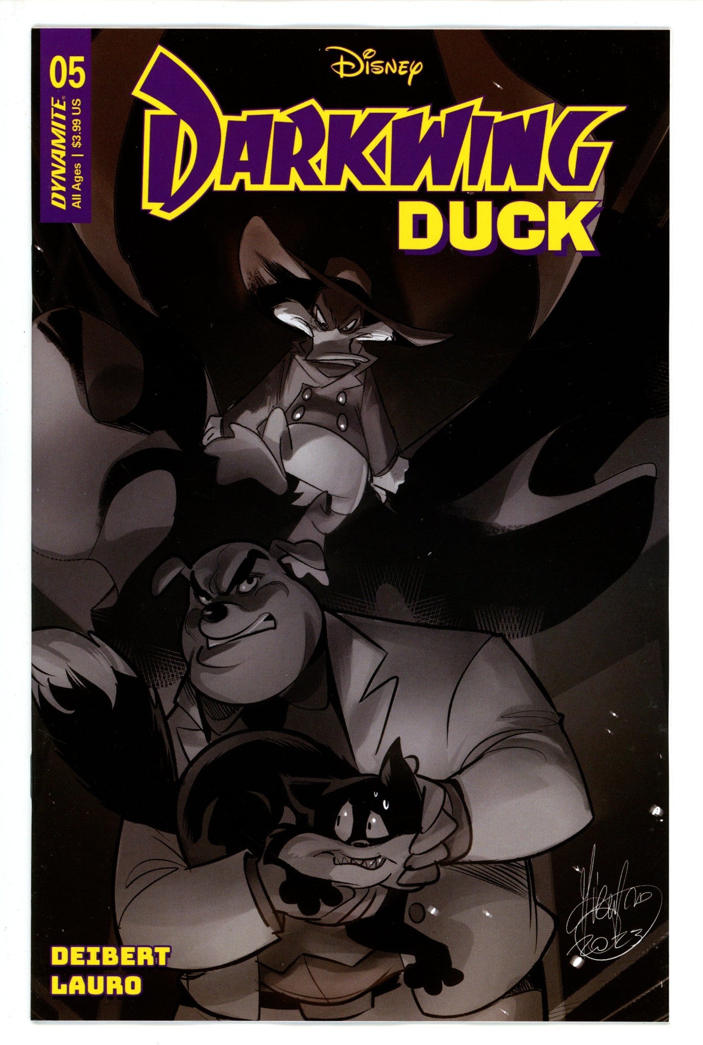 Darkwing Duck 5 Andolfo B&W Incentive Variant (2023)