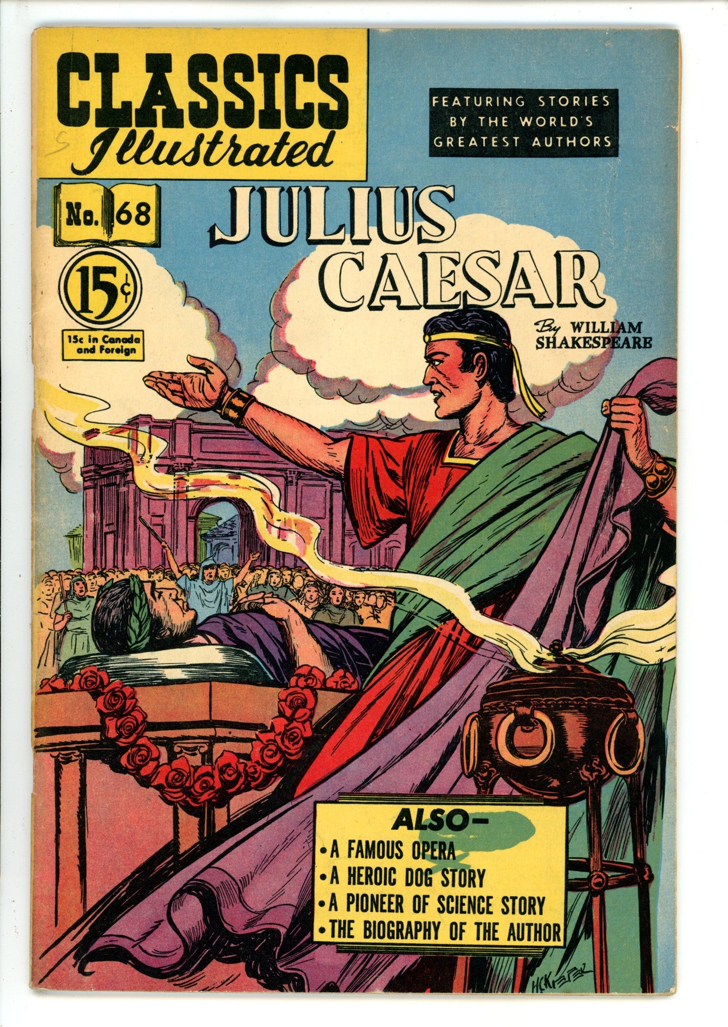 Classics Illustrated Juluis Caesar 68 HRN 67 Canadian FN-