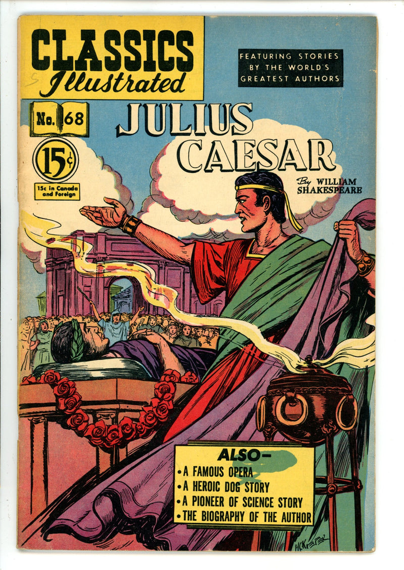 Classics Illustrated Juluis Caesar 68 HRN 67 Canadian FN-