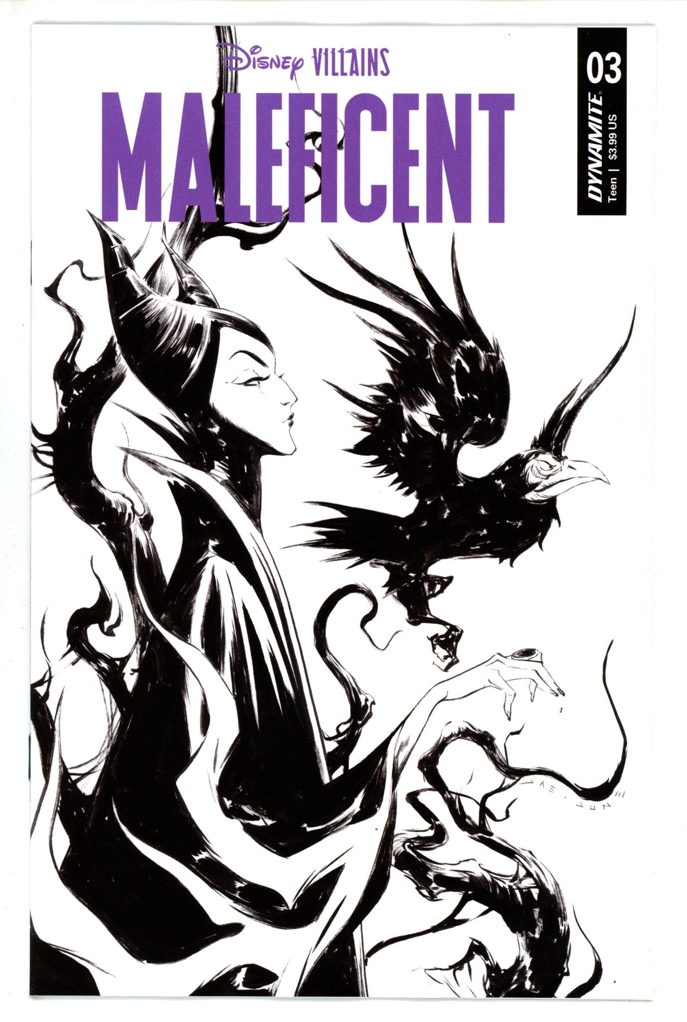 Disney Villains Maleficent 3 Lee B&W Incentive Variant (2023)