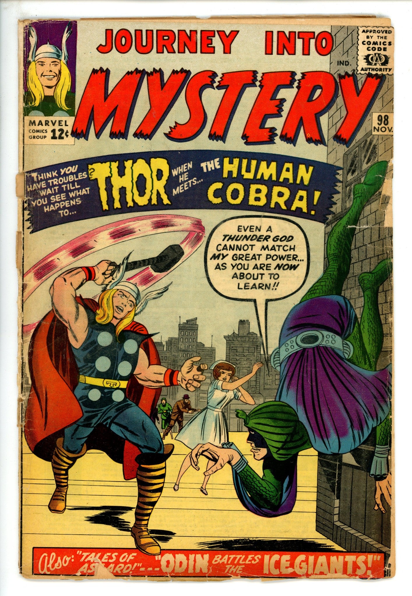 Journey into Mystery Vol 1 98 Cover Detached (1963)