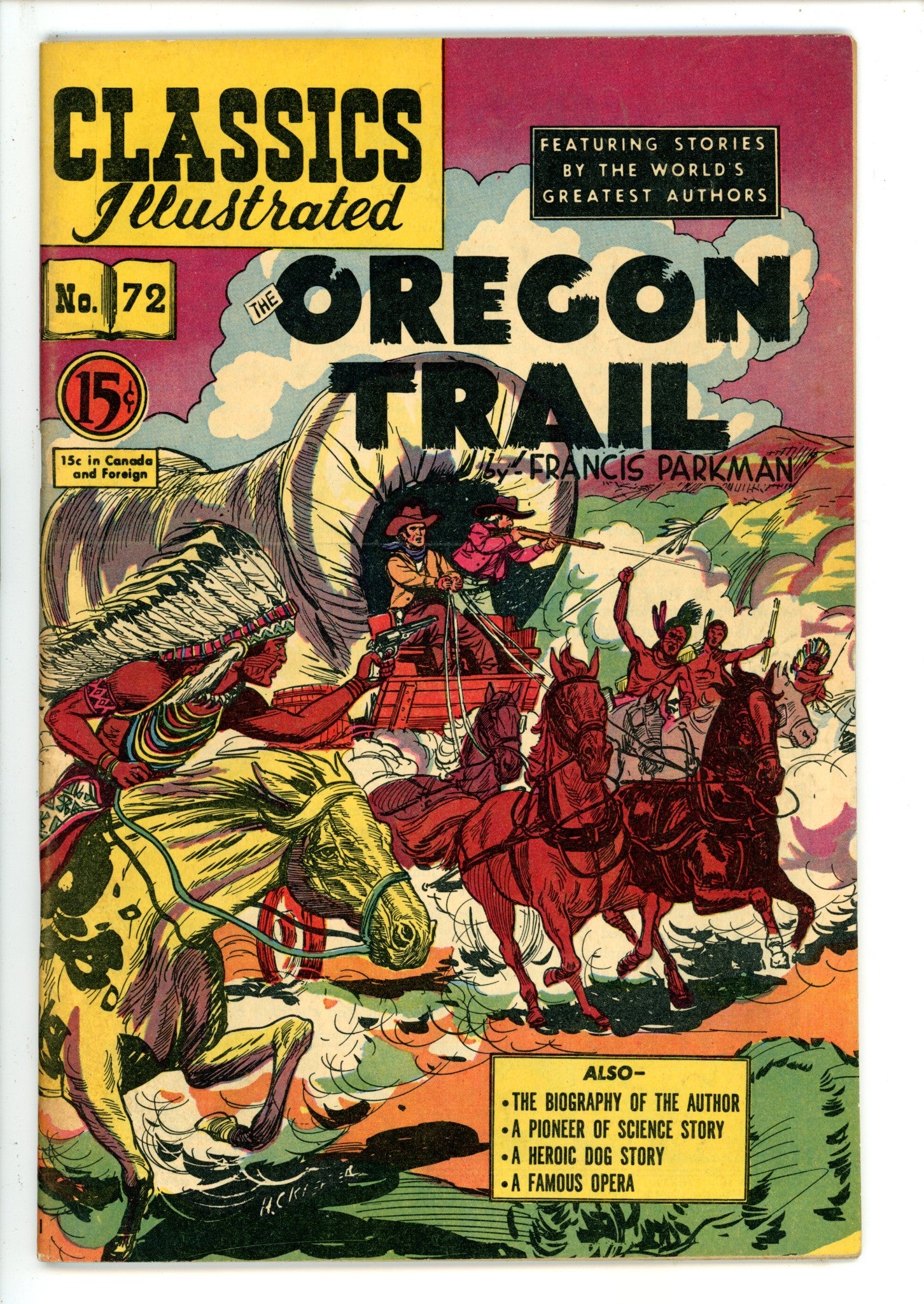 Classics Illustrated The Oregon Trail 72 HRN 75 Canadian FN-