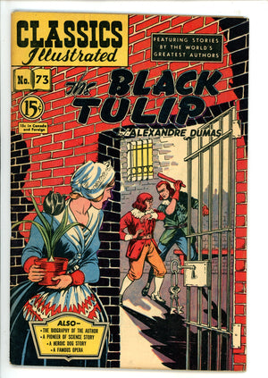 Classics Illustrated The Black Tulip 73 HRN 75 Canadian FN-