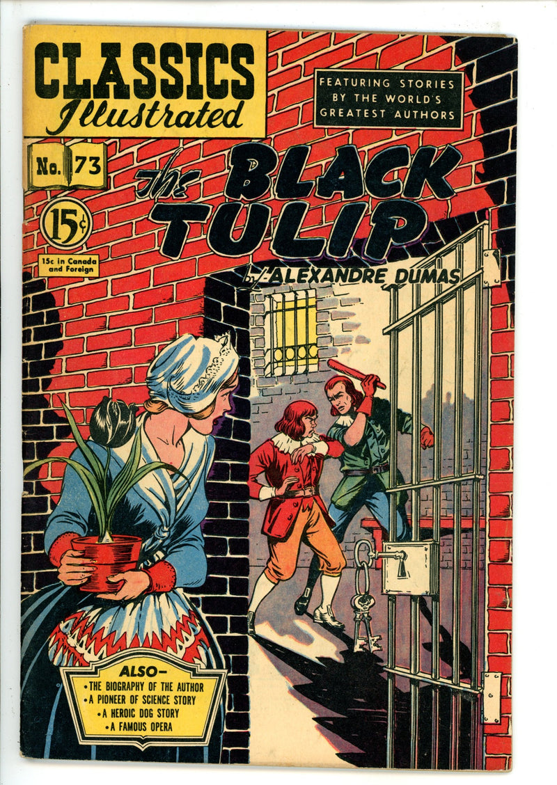 Classics Illustrated The Black Tulip 73 HRN 75 Canadian FN-
