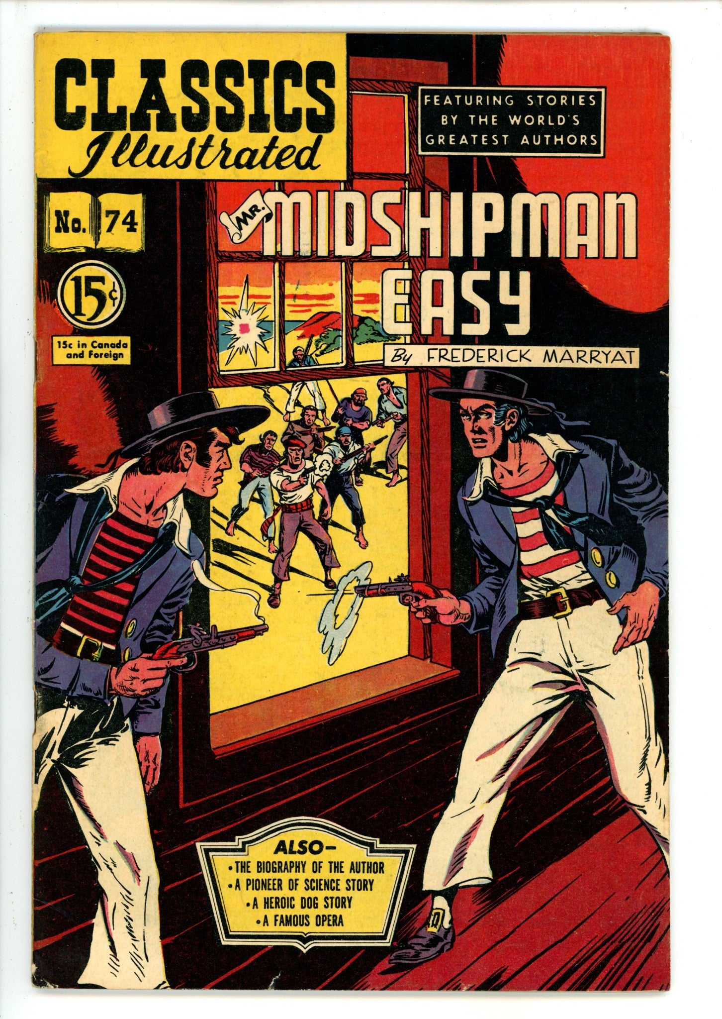 Classics Illustrated The Midshipman Easy 74 HRN 75 Canadian FN-