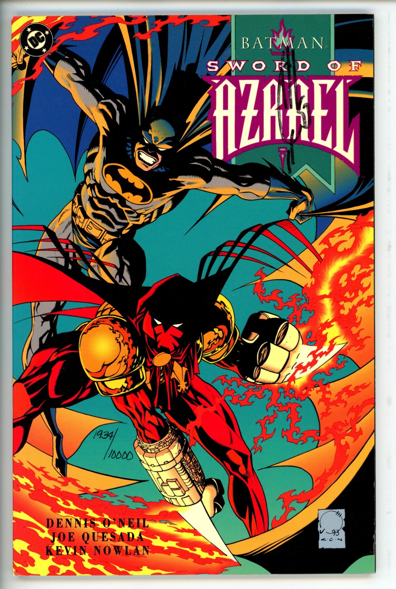 Batman Sword of Azrael Signed Quesada TPB