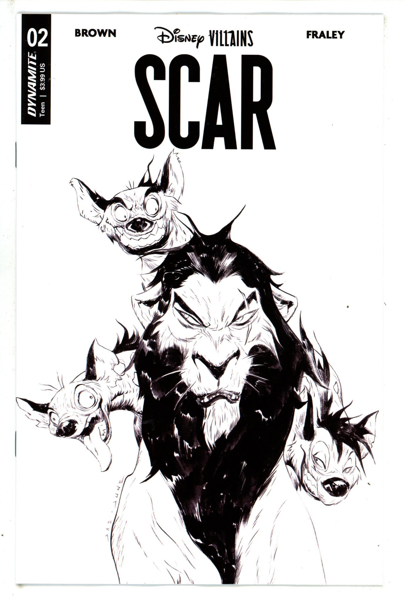 Disney Villains Scar 2 Lee B&W Incentive Variant (2023)