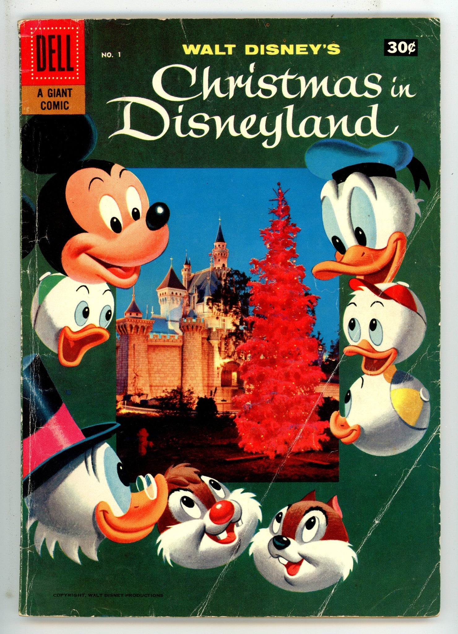 Christmas In Disneyland 1 30C Price Variant VG- (1957)