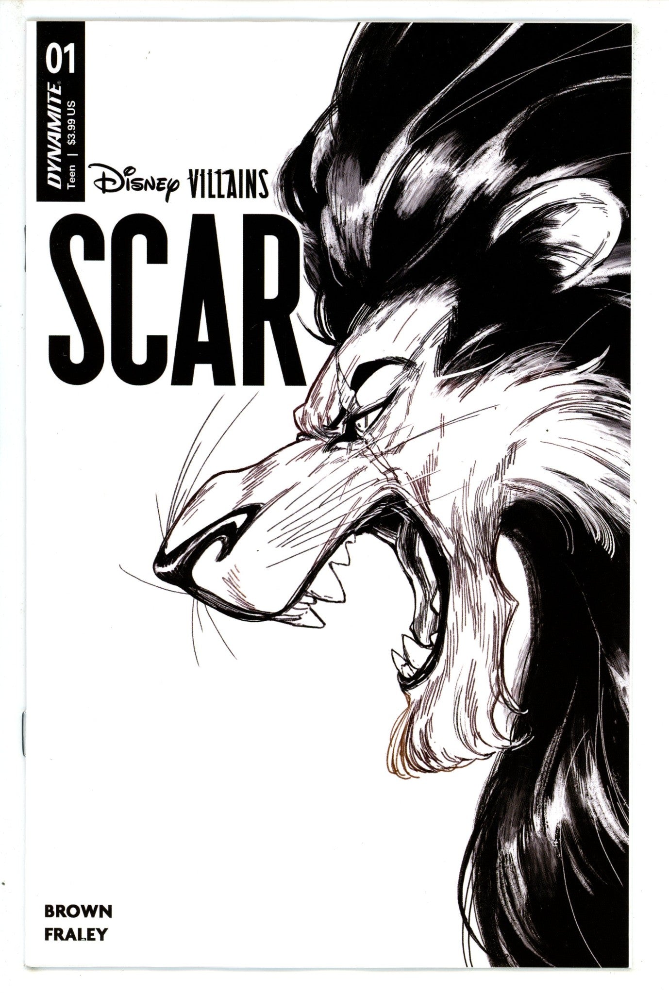 Disney Villains Scar 1 Lindsay B&W Incentive Variant (2023)