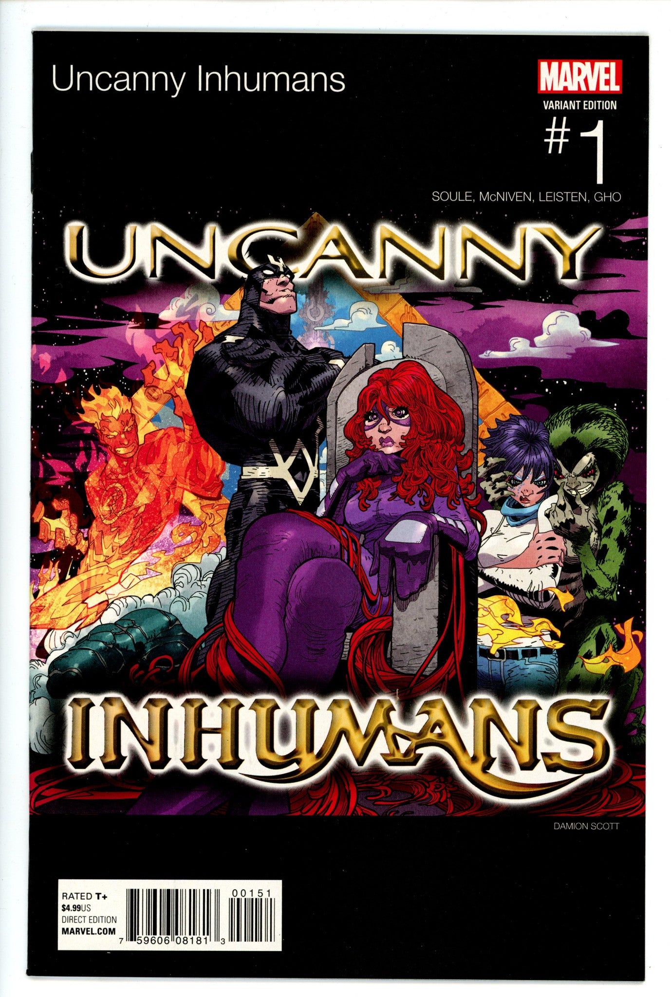 Uncanny Inhumans 1 Scott Variant NM