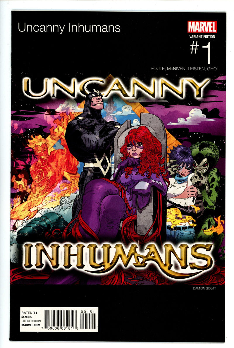 Uncanny Inhumans 1 Scott Variant NM