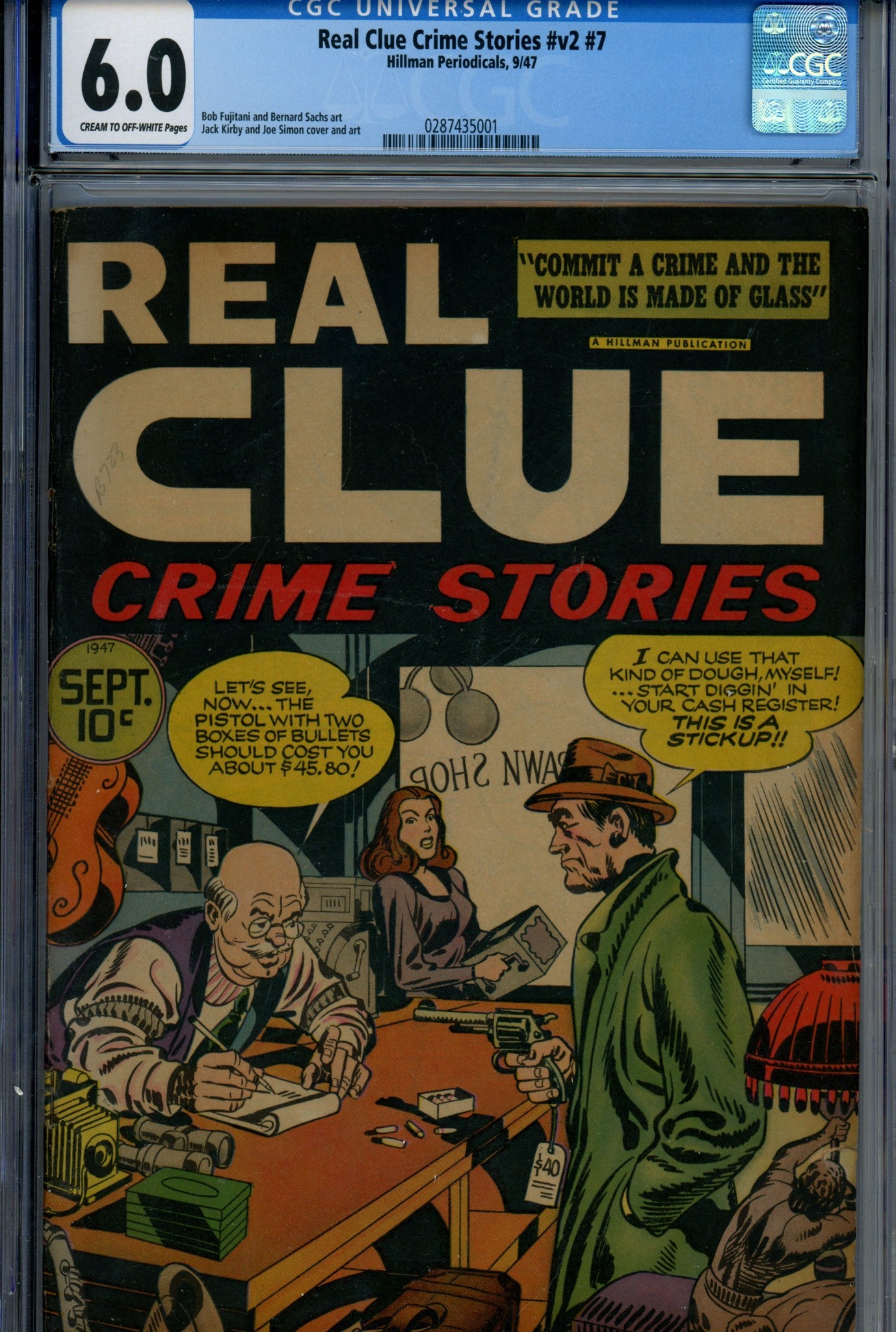 Real Clue Crime Stories Vol 2 7 CGC 6.0 (1947)