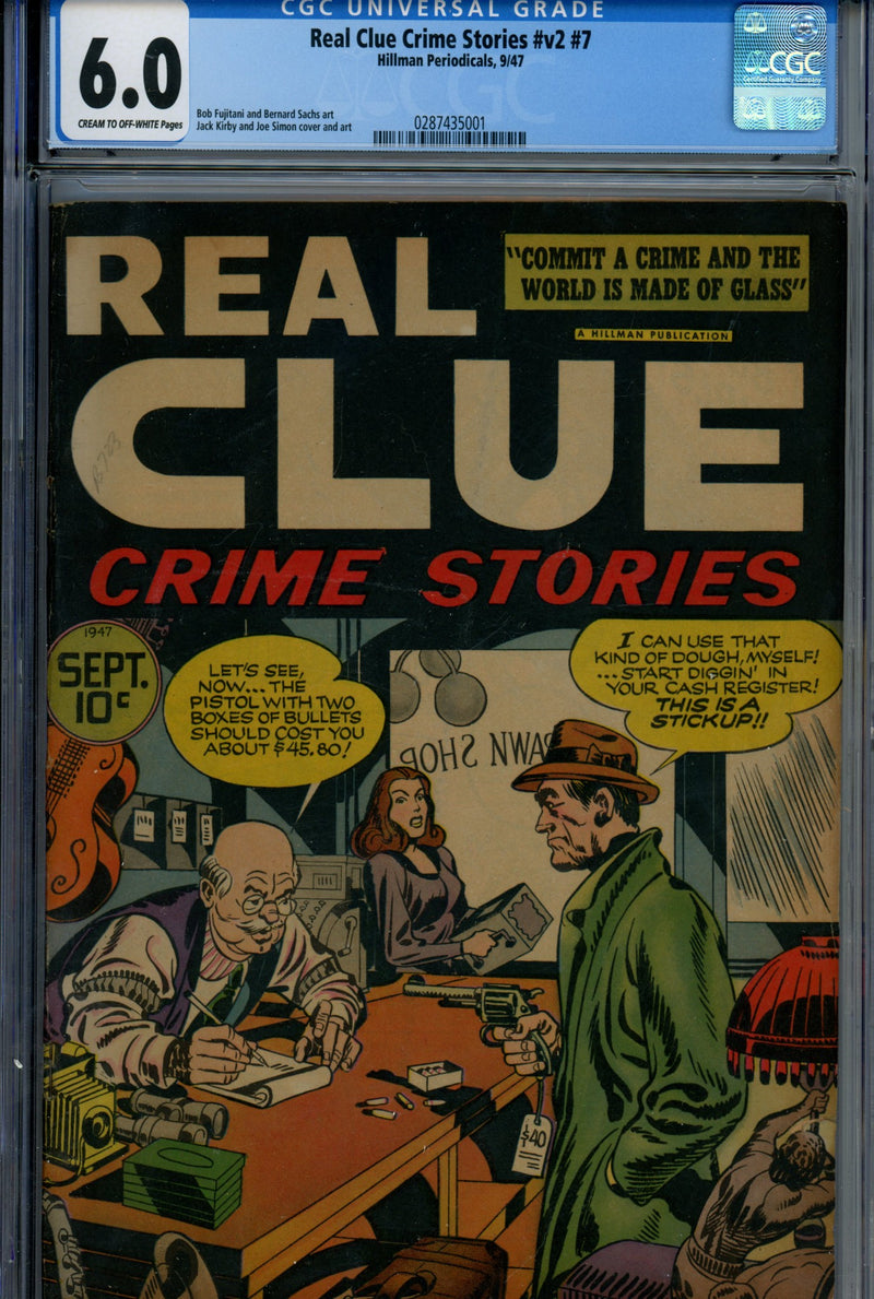 Real Clue Crime Stories Vol 2 7 CGC 6.0 (1947)
