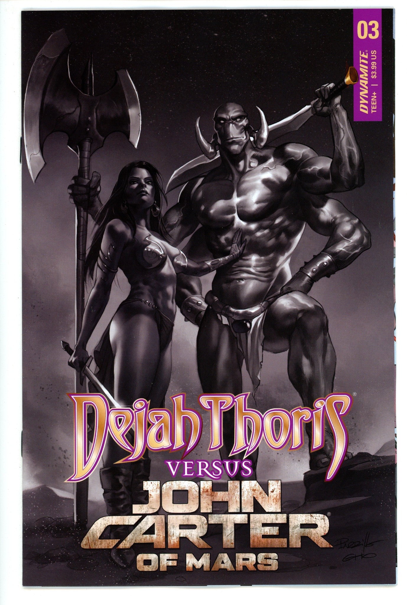 Dejah Thoris vs John Carter of Mars 3 Parrillo Variant