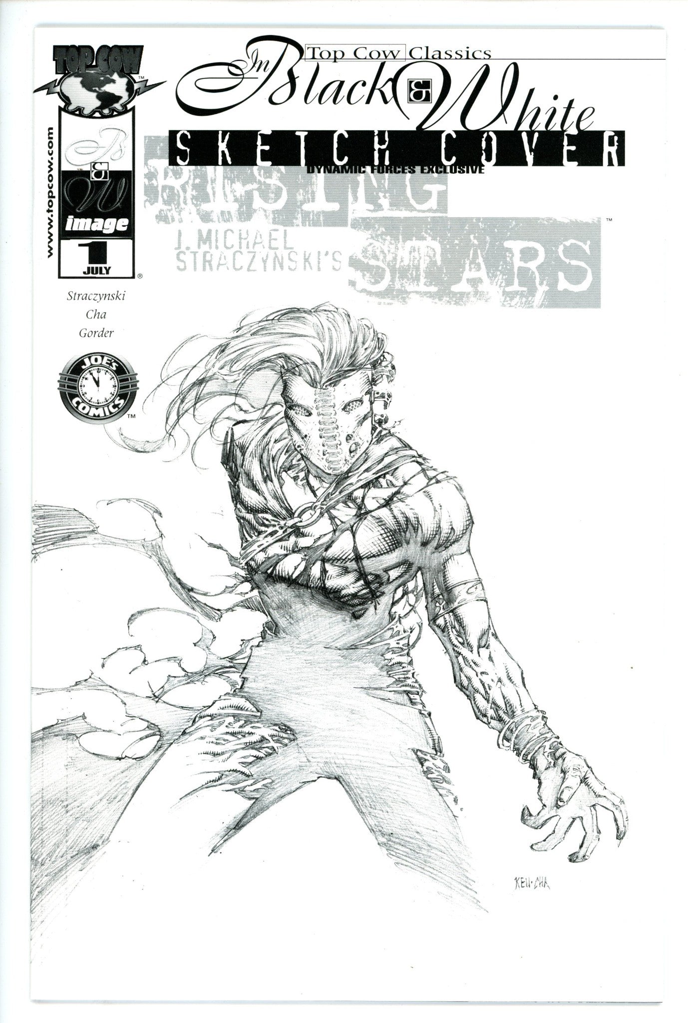Top Cow Classics in Black and White: Rising Stars 1 Dynamic Forces Sketch Variant