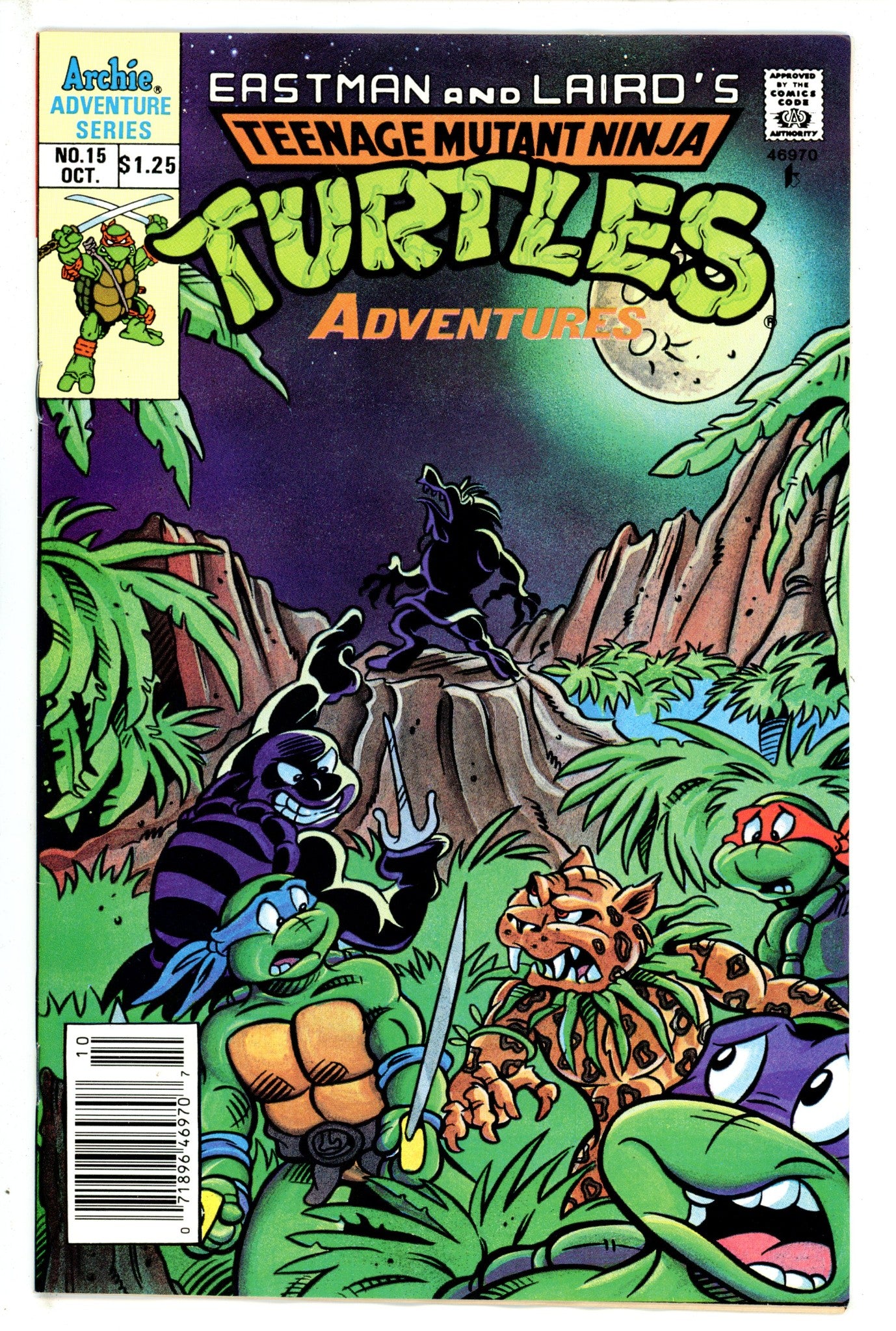 Teenage Mutant Ninja Turtles Adventures Vol 2 15 Canadian Price Variant VF (1990)