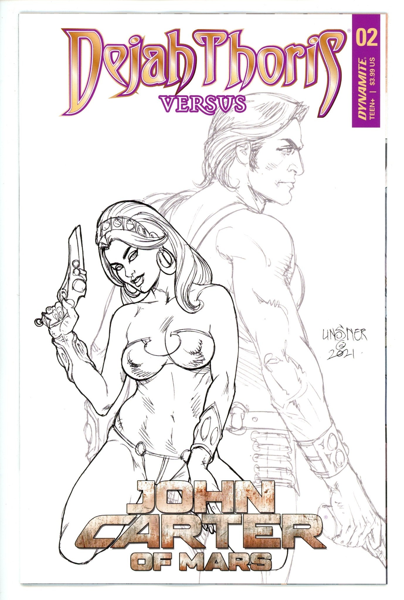 Dejah Thoris vs John Carter of Mars 2 Linsner Variant