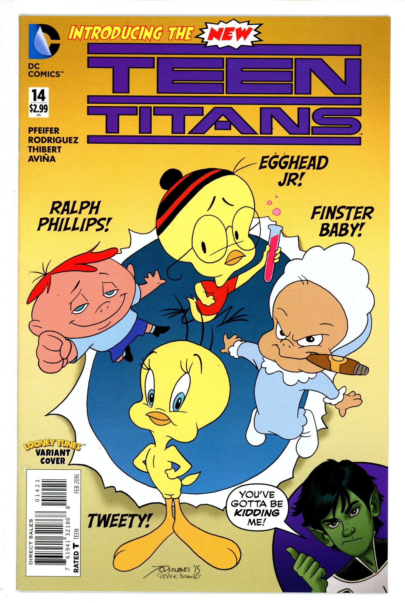 Teen Titans Vol 5 14 Quinones Looney Tunes Variant (2015)