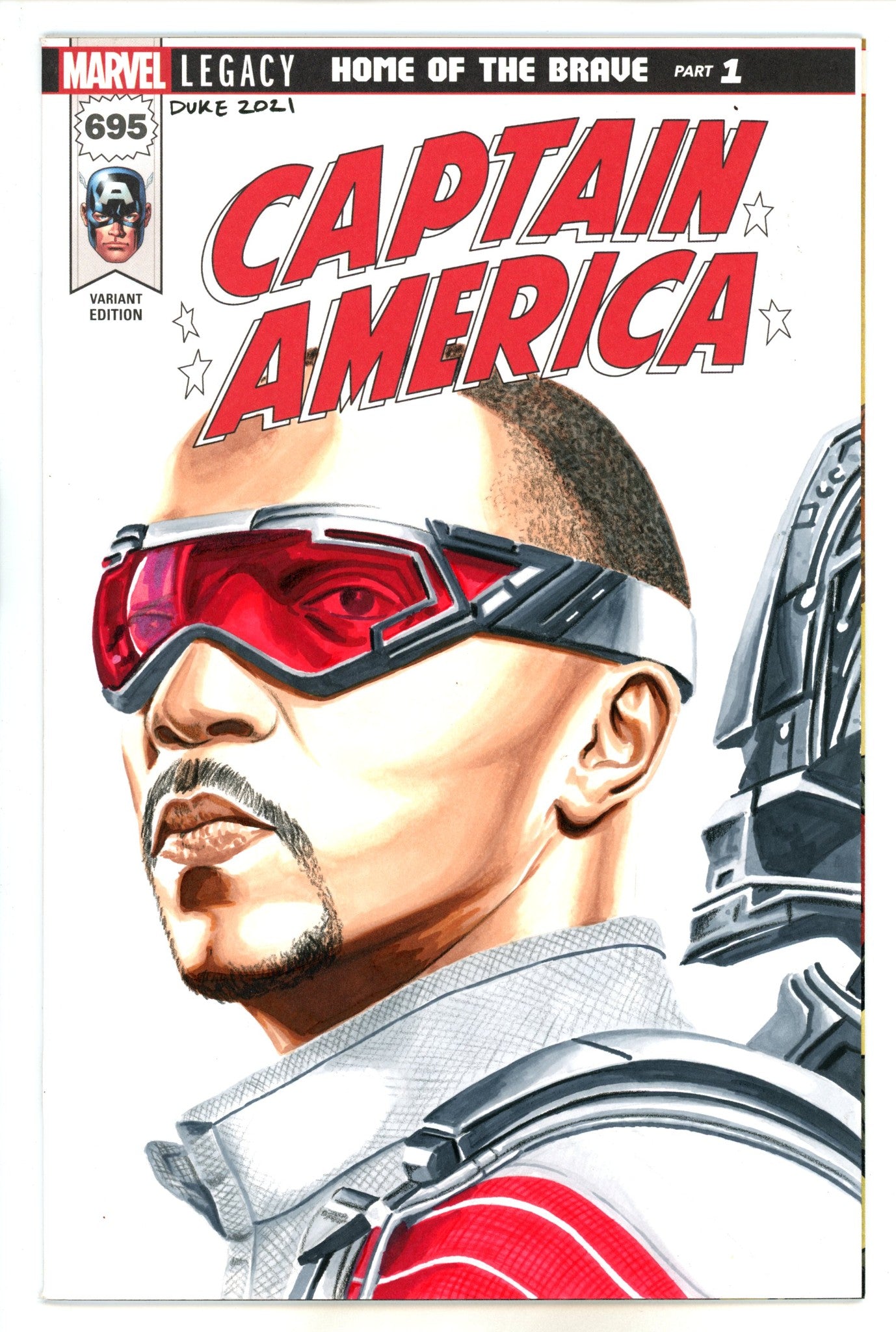 Captain America Vol 1 695 Blank Variant With David Duke Sketch
