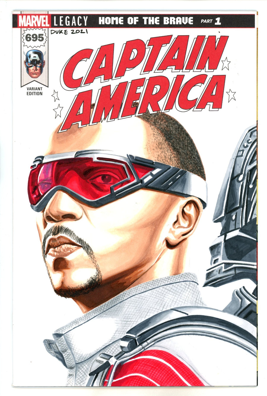 Captain America Vol 1 695 Blank Variant With David Duke Sketch