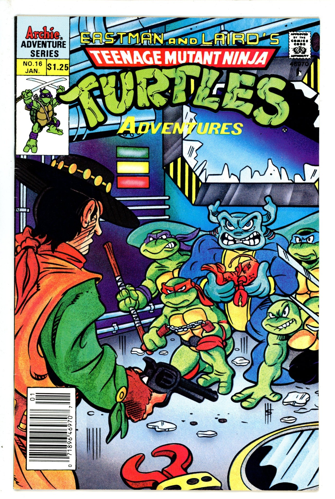 Teenage Mutant Ninja Turtles Adventures Vol 2 16 Canadian Price Variant VF (1991)