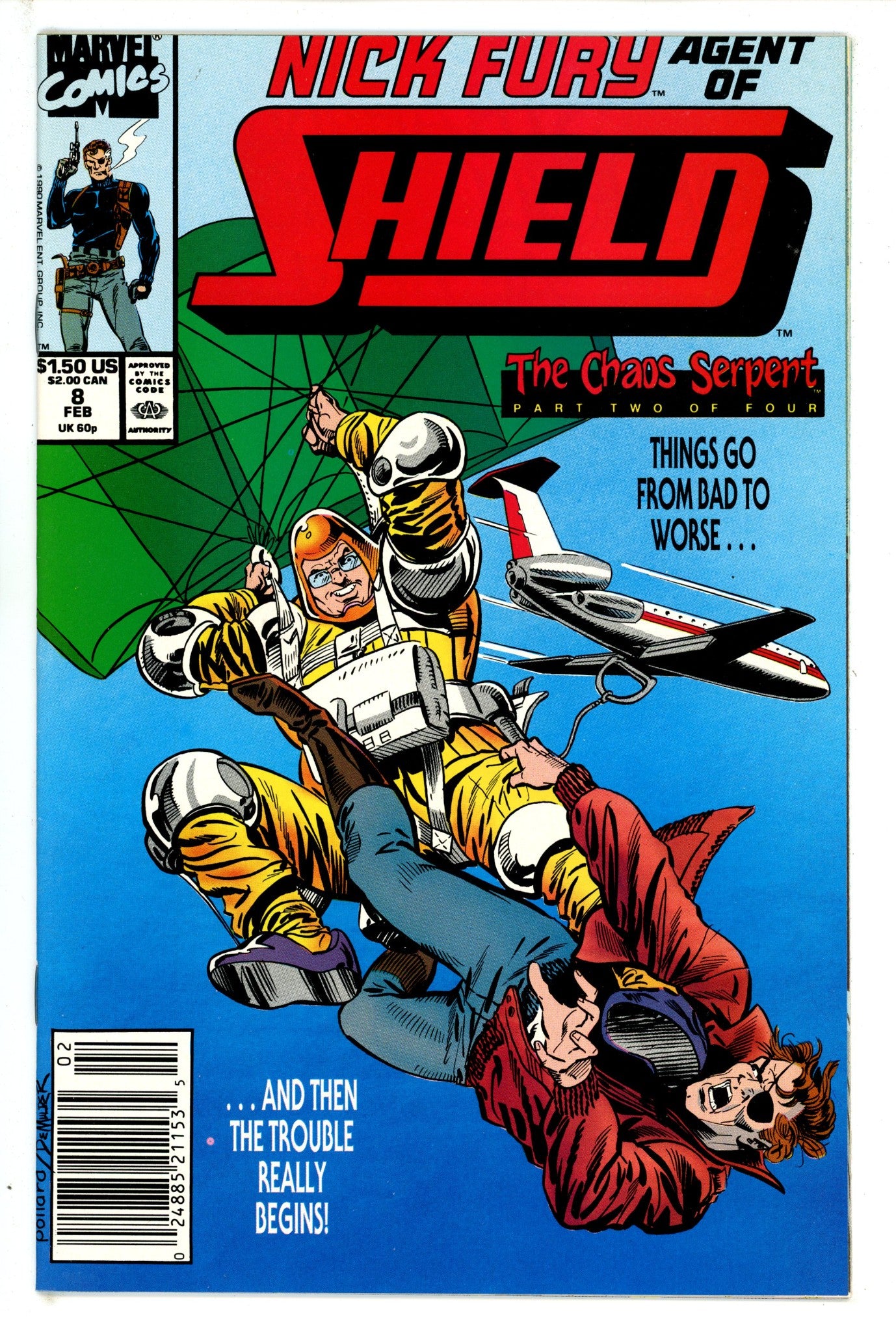 Nick Fury, Agent of S.H.I.E.L.D. Vol 4 8 Newsstand (1990)