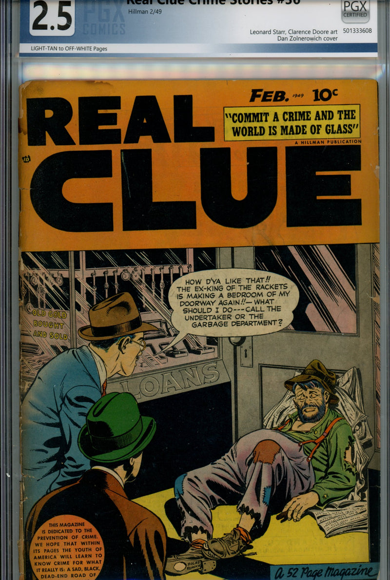 Real Clue Crime Stories Vol 3 12 PGX 2.5