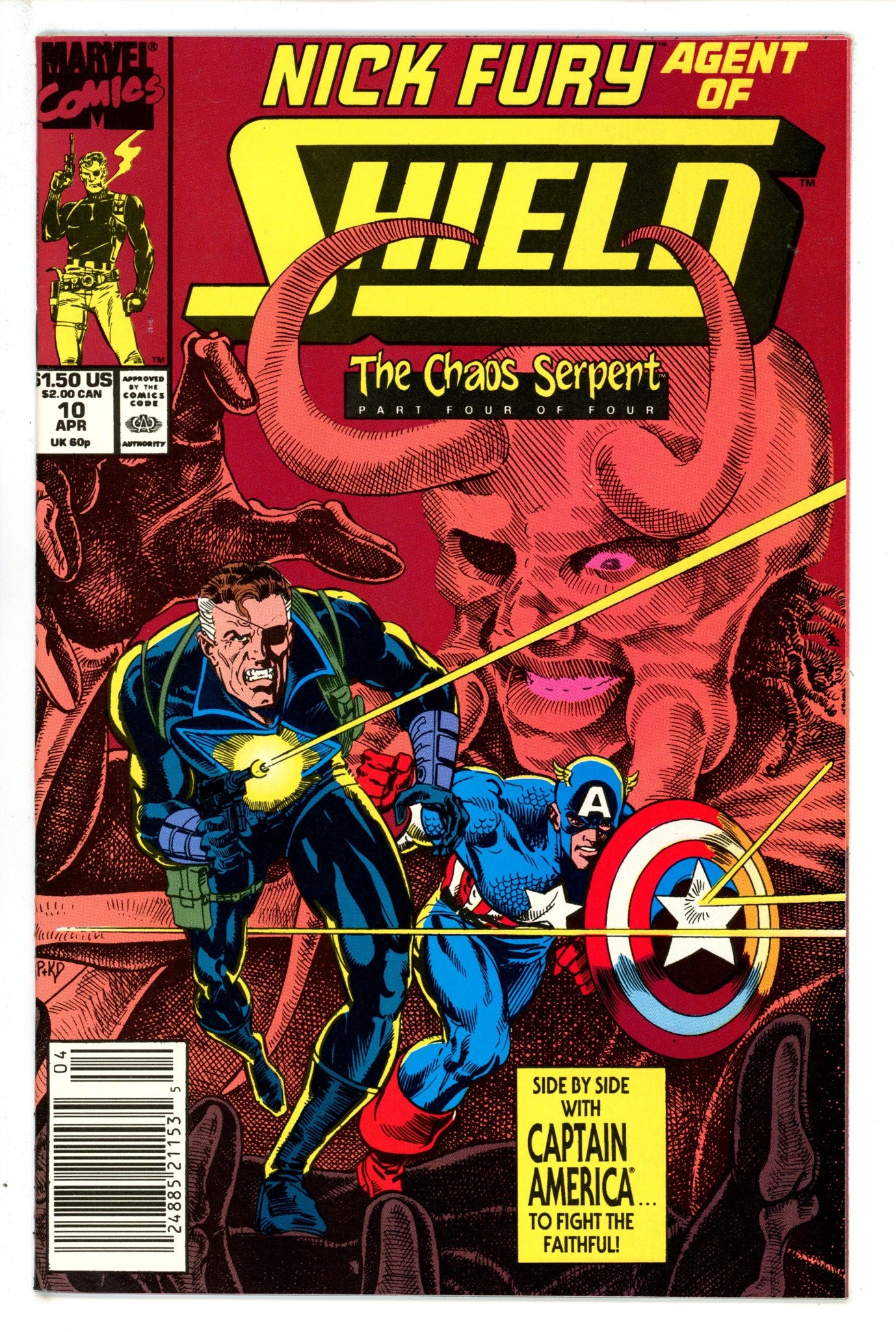 Nick Fury, Agent of S.H.I.E.L.D. Vol 4 10 Newsstand (1990)