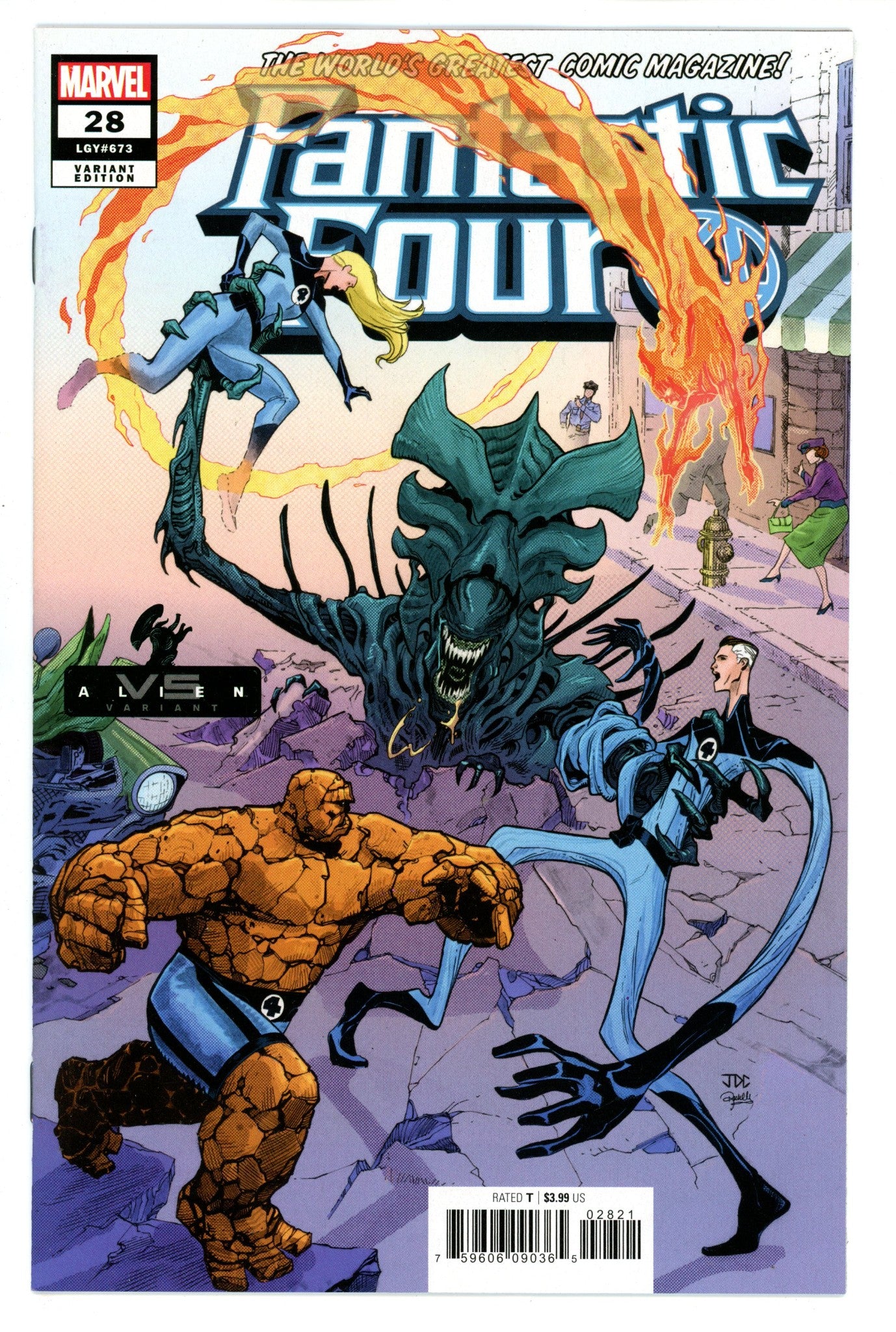 Fantastic Four Vol 6 28 (673) Cassara Variant